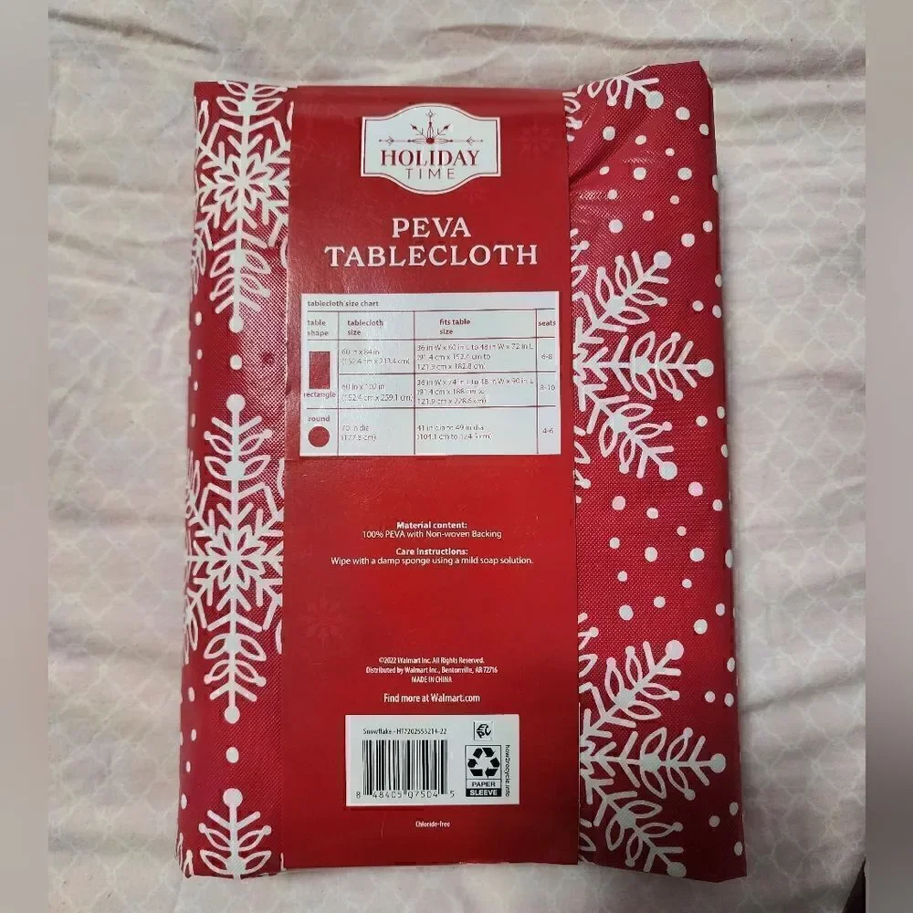 New Lot of two Halloween Christmas Peva Tablecloth
